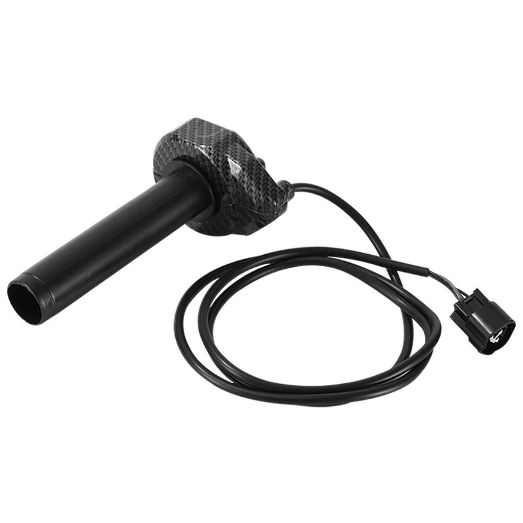 Electric Dirt Bike Twist Throttle Metal Housing Ribbed Grip 3 Pin Sealed Connector Q780