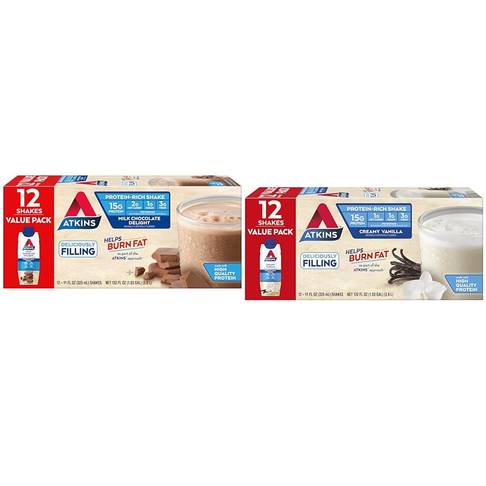 Milk Chocolate Vanilla Protein Shake, 15g Protein, 2g Net Carb W4563