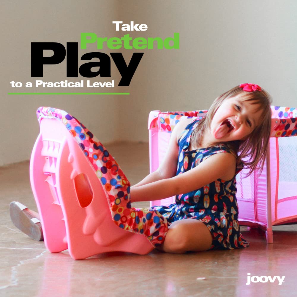 Toy Booster Seat & Doll Car Seat with Five-Point Harness, Pink Y9638