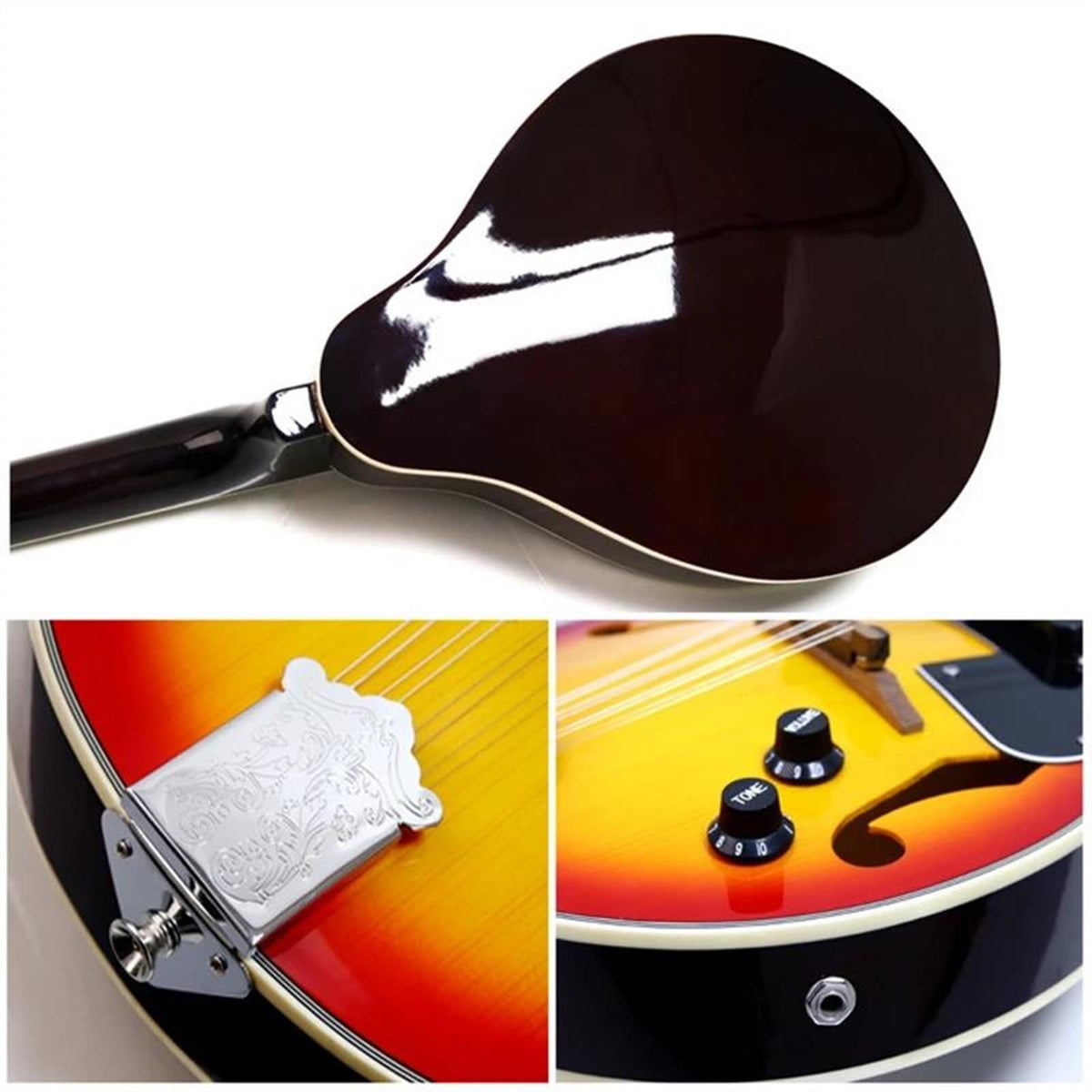 8 Strings Spruce Sunburst Electric Mandolin S682