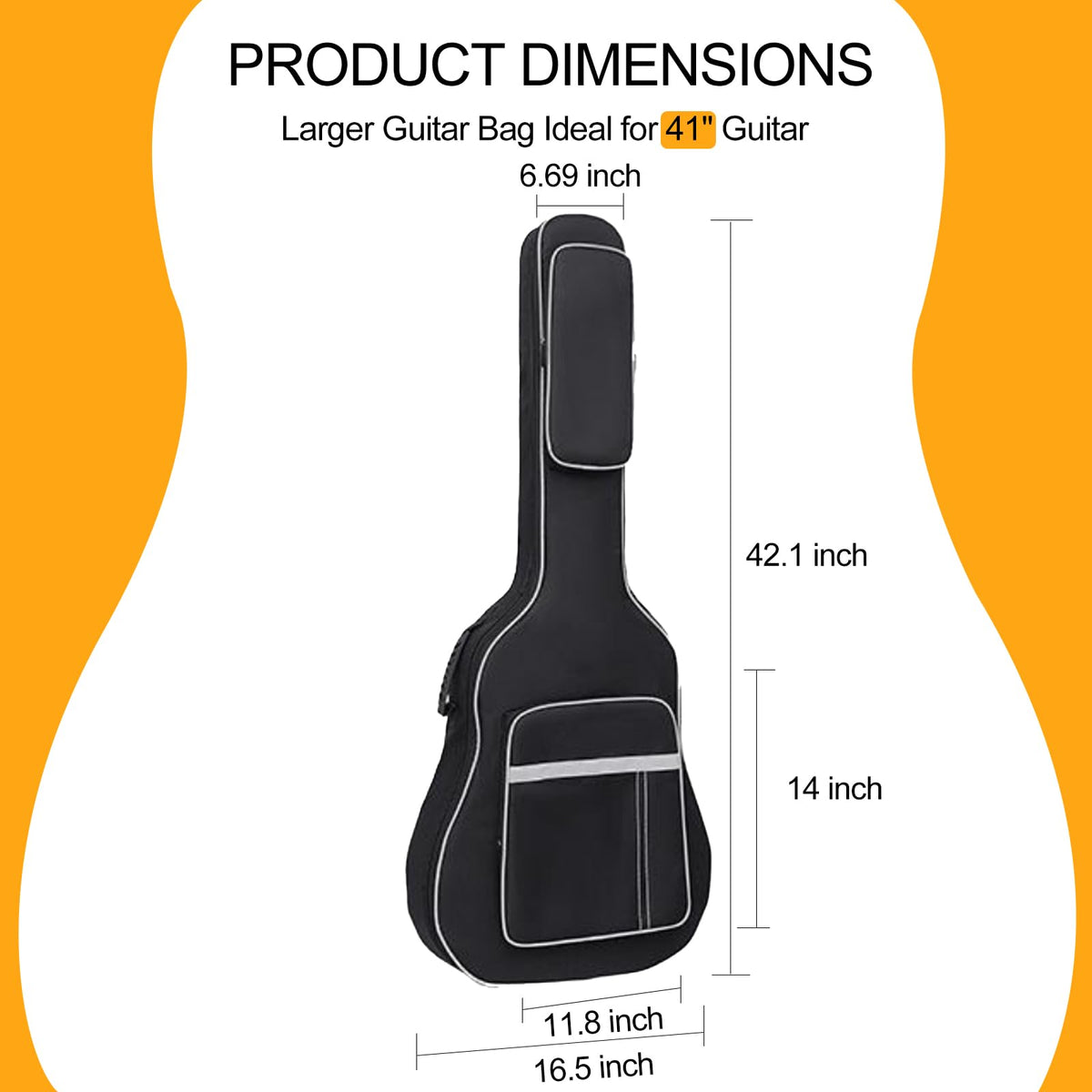 41 Inch Water-Resistant Acoustic Guitar Bag Q899