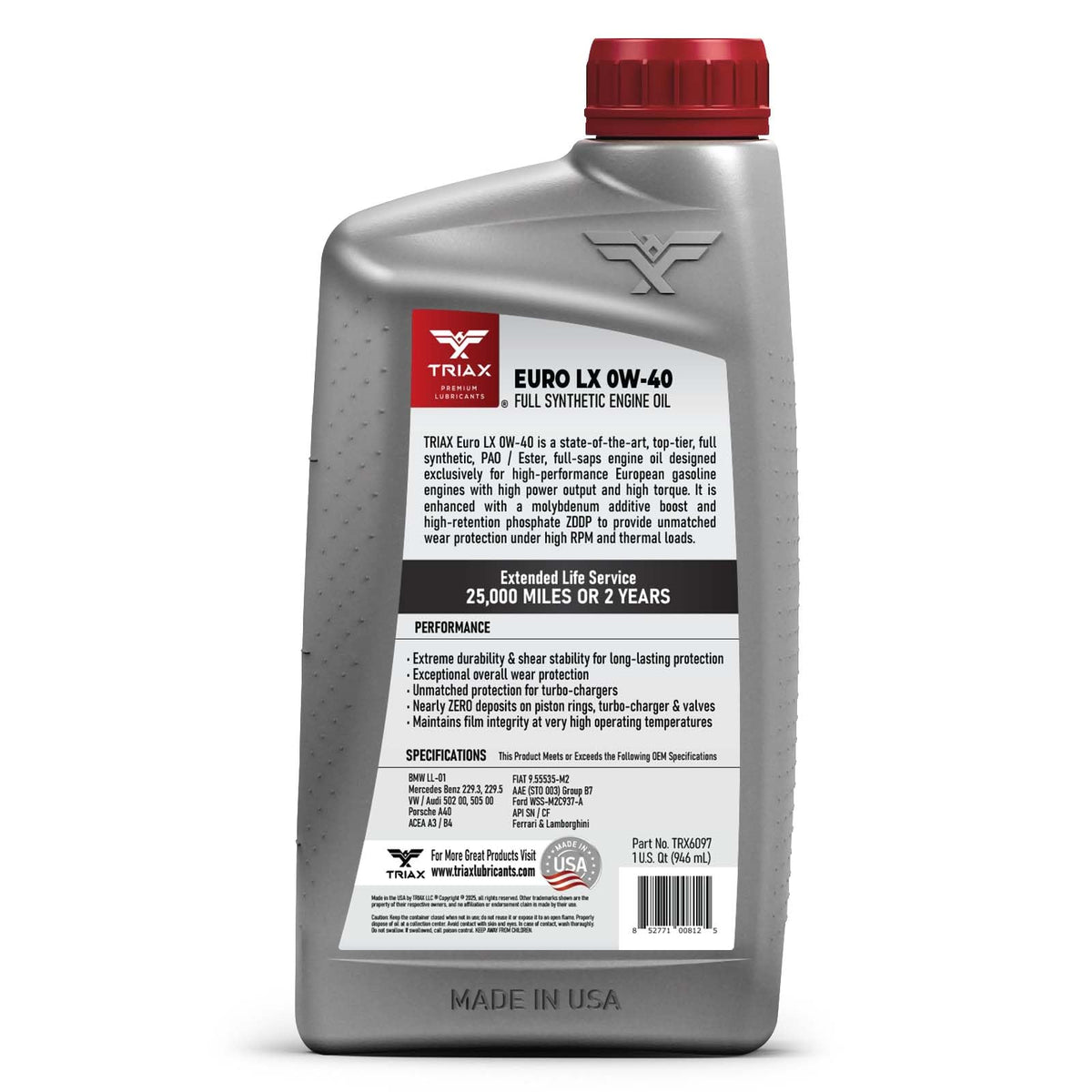 5W-40 Full Synthetic Engine Oil 1 Quart F419