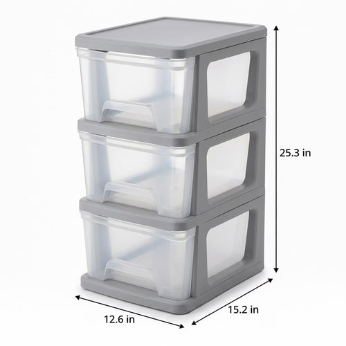3 Drawer Plastic Storage Cart Y478