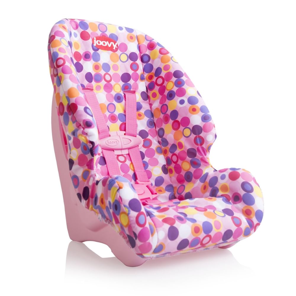 Toy Booster Seat & Doll Car Seat with Five-Point Harness, Pink Y9638