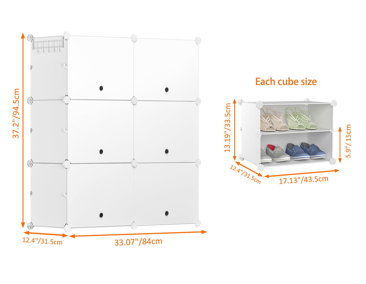 24 Pair Modular Shoe Rack Organizer U1930