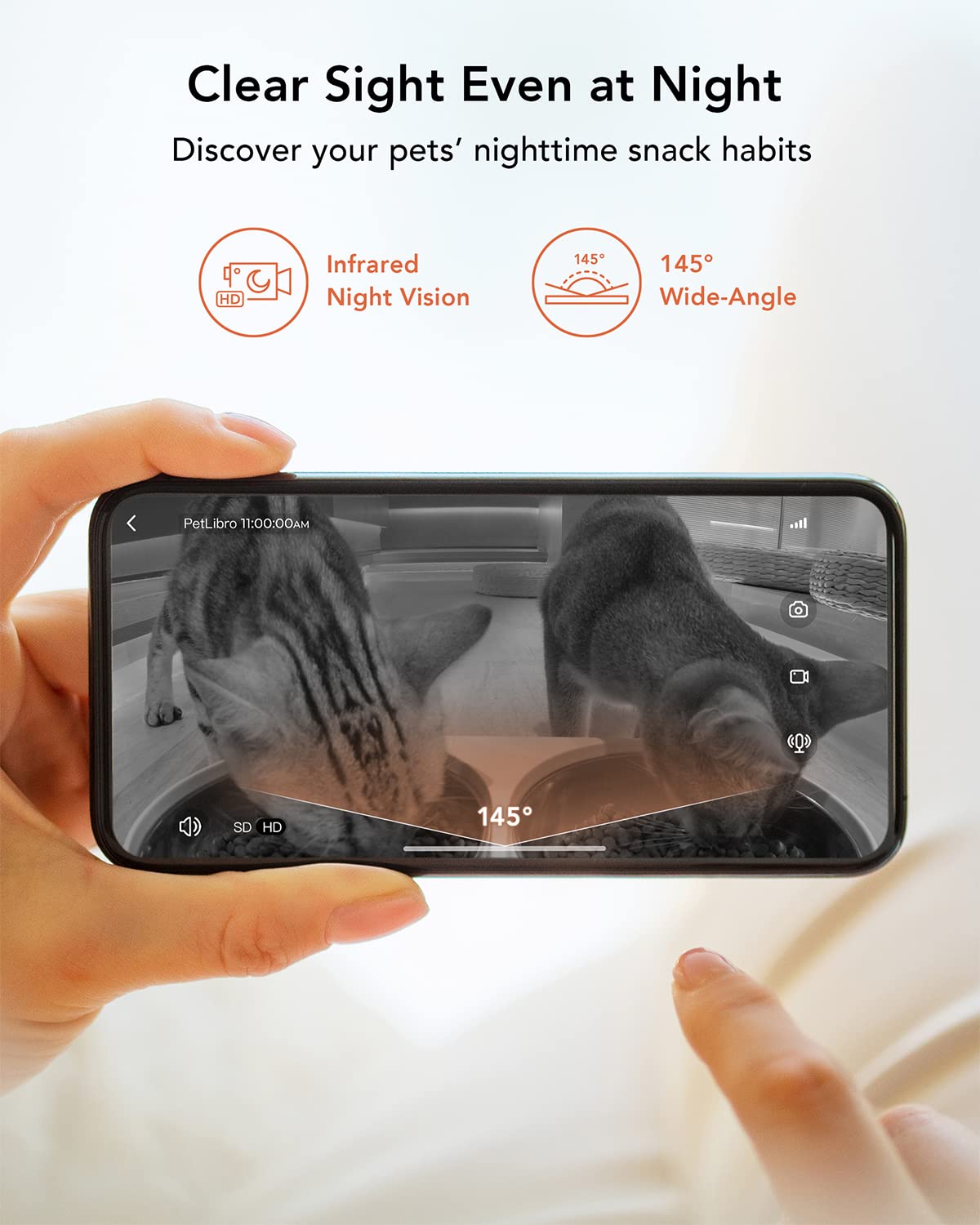 Automatic Cat Feeder with Camera 1080P HD Video 5G WiFi 2-Way Audio A551