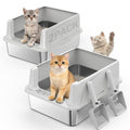 Stainless Steel Litter Box with Lid V547693