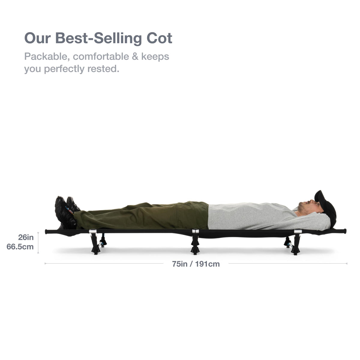 Lightweight Compact Collapsible Camping Cot V2376