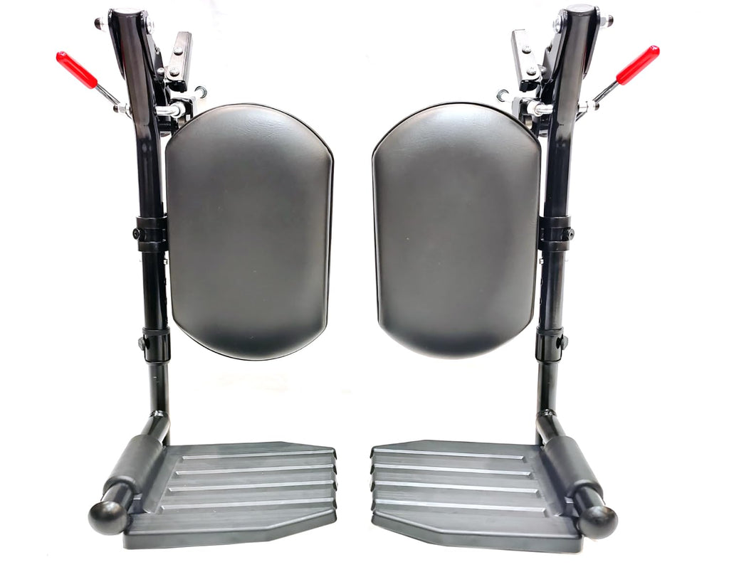 Wheelchair Elevating Leg Rest with Padded Leg Pads and Rotatable Adjustable Footrests D7576