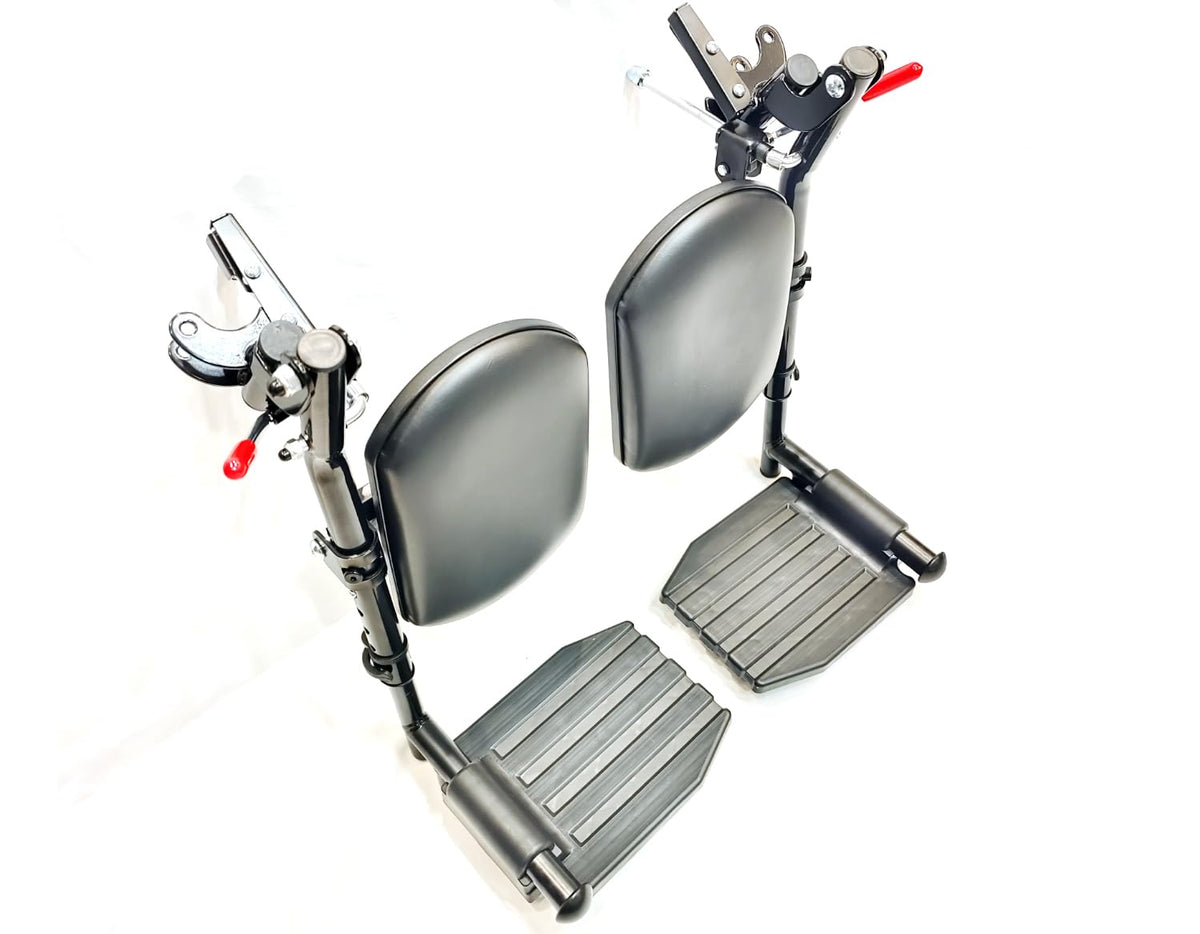 Wheelchair Elevating Leg Rest with Padded Leg Pads and Rotatable Adjustable Footrests D7576