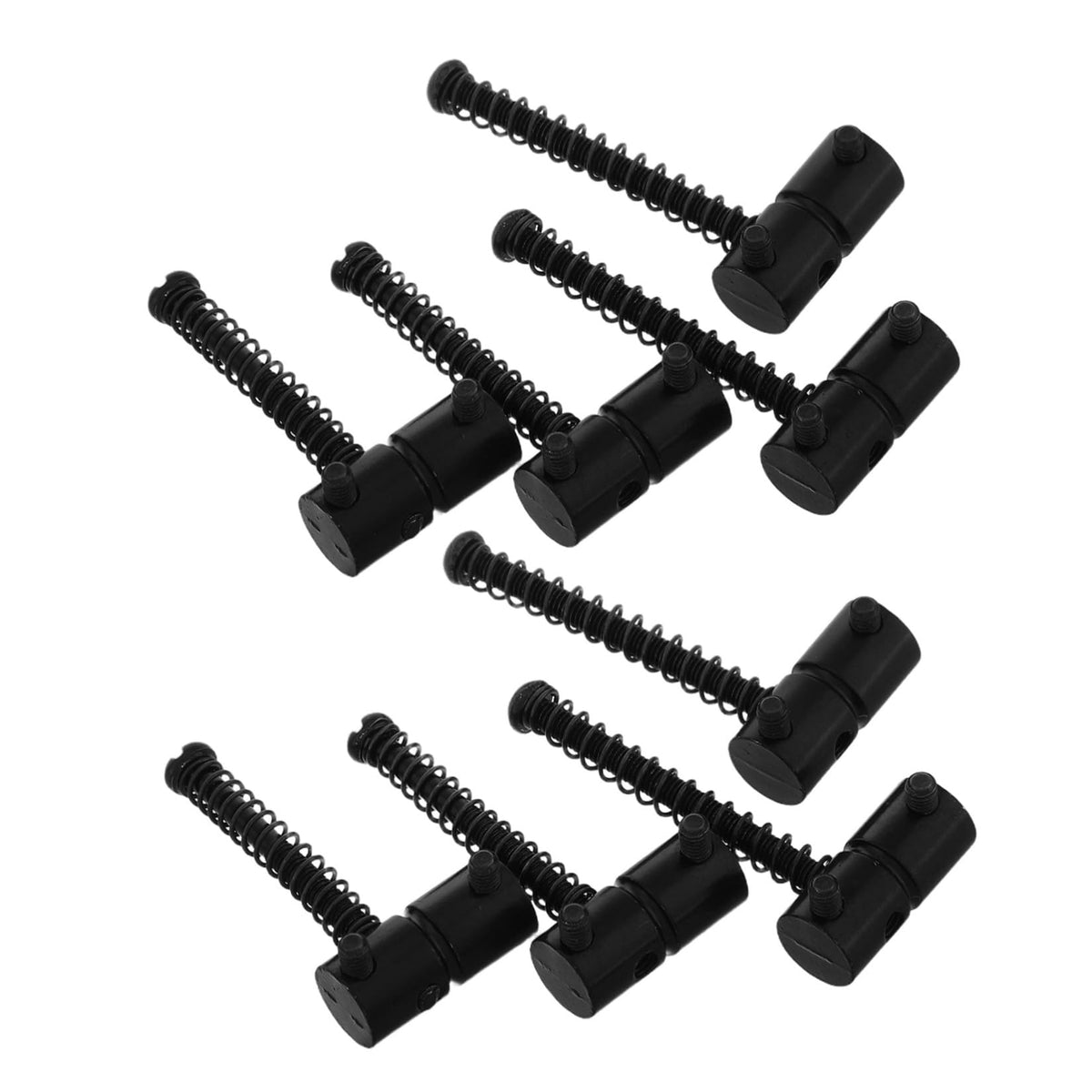 Metal Bass Guitar Bridge Saddles, 4-string, 2 Sets Black Y91870