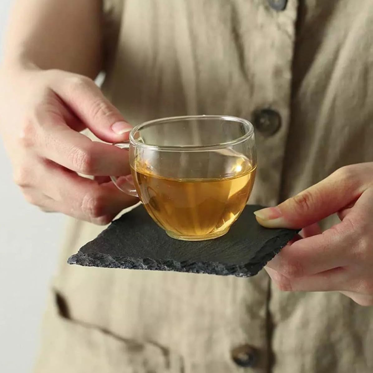 Natural Stone Drink Coasters Set B622910