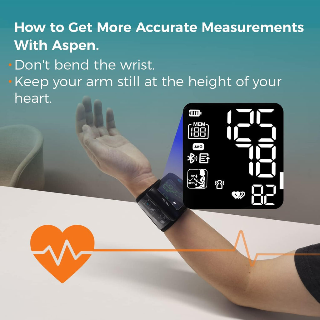 Blood Pressure Monitor Adult Cuff Wrist Automatic Bluetooth Black M425831
