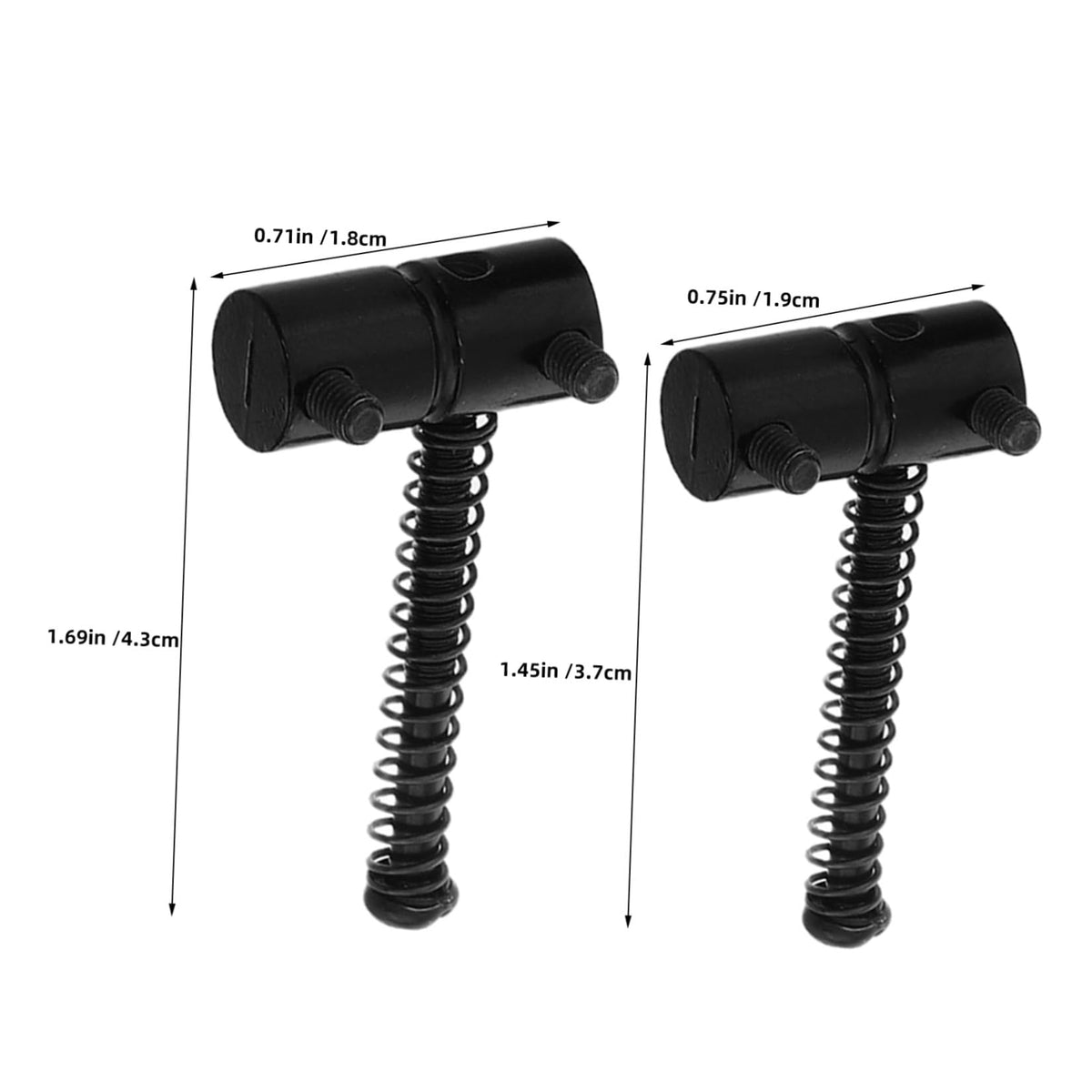Metal Bass Guitar Bridge Saddles, 4-string, 2 Sets Black Y91870