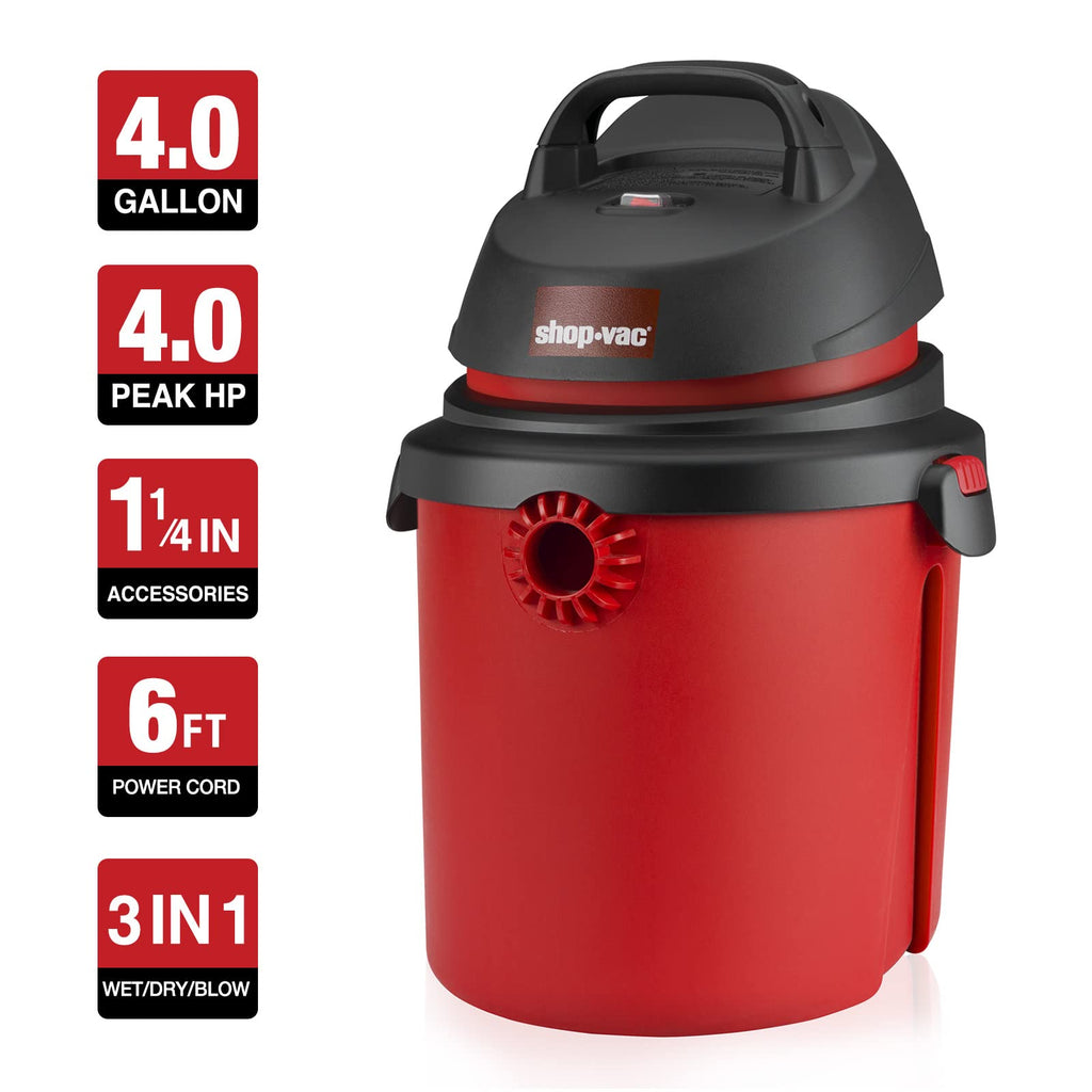 4 Gallon 4.0 Peak HP Wet/Dry Vacuum I876968