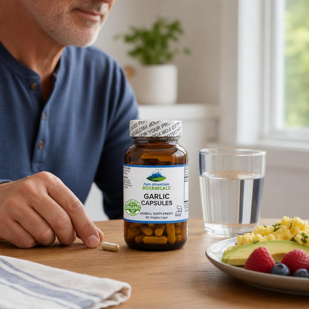 Garlic Capsules 500mg 90 Veggie Capsules K72187