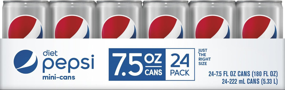 Diet Pepsi 7.5 Fl Oz Mini Cans 24 Pack D91399