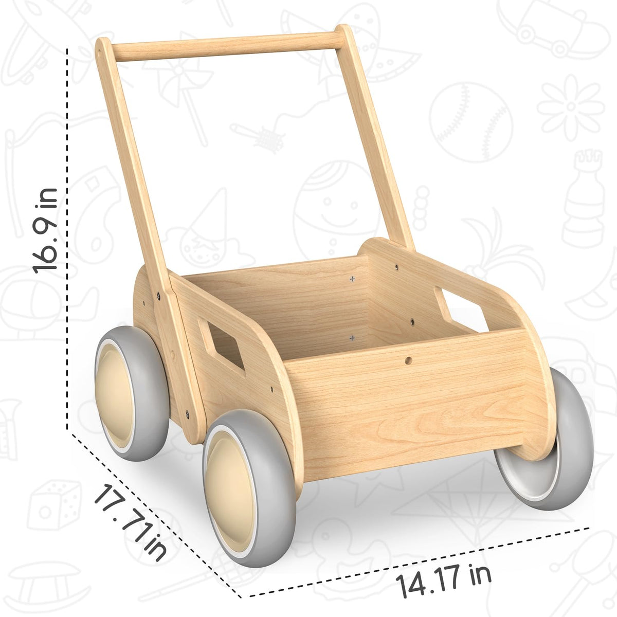 Wooden Baby Push Walker X37492