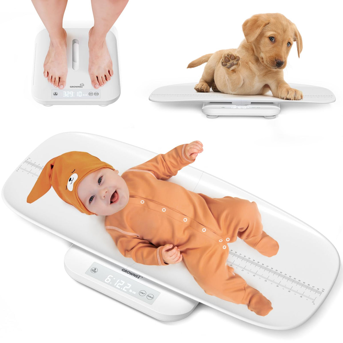 White Digital Baby Scale & Pet Scale E69715