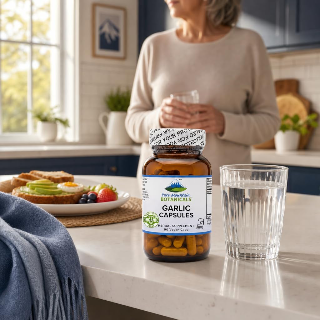 Garlic Capsules 500mg 90 Veggie Capsules K72187