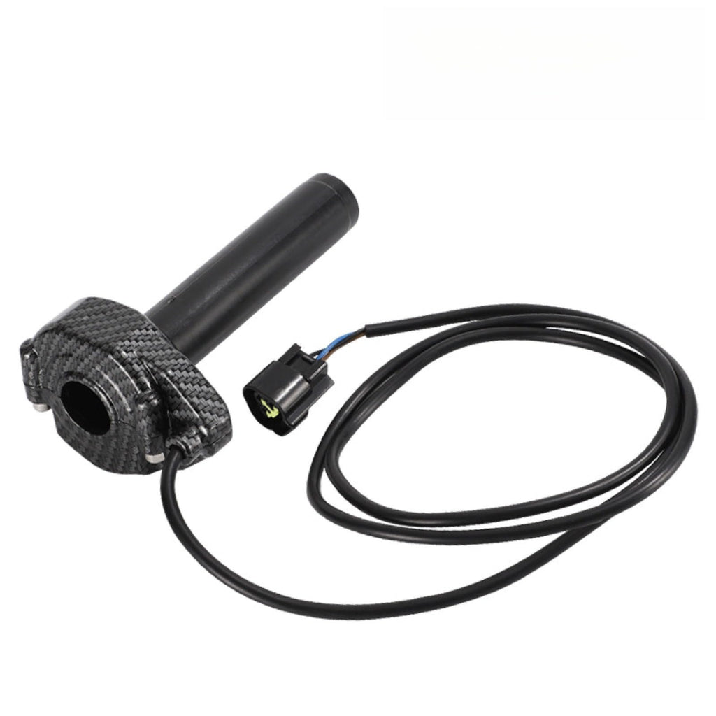 Electric Dirt Bike Twist Throttle Metal Housing Ribbed Grip 3 Pin Sealed Connector Q780