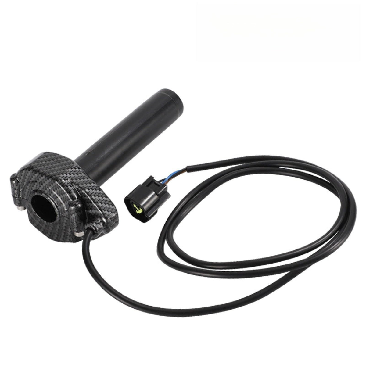 Electric Dirt Bike Twist Throttle Metal Housing Ribbed Grip 3 Pin Sealed Connector Q780