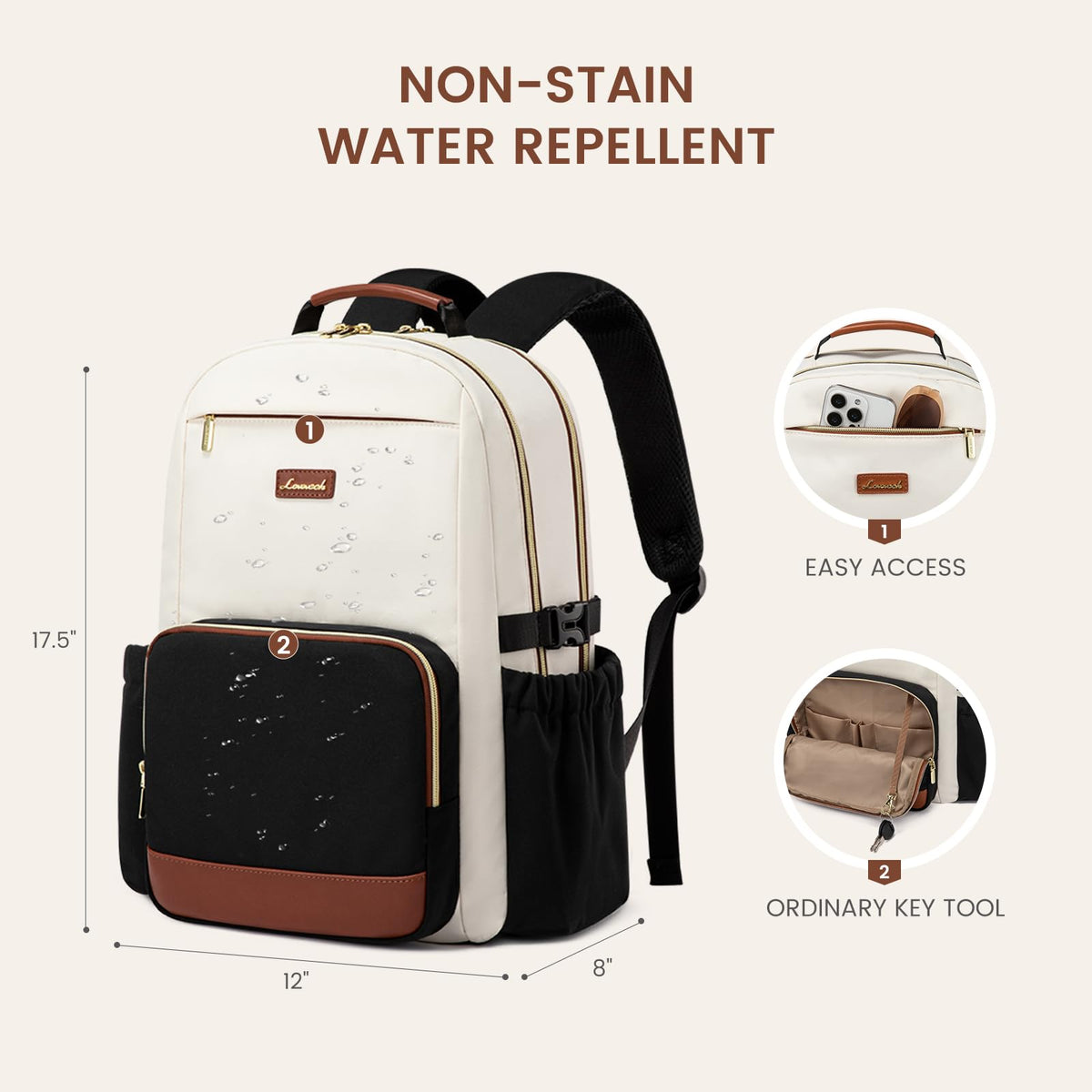 15.6 Inch Laptop Backpack with Pouch Pocket P2039