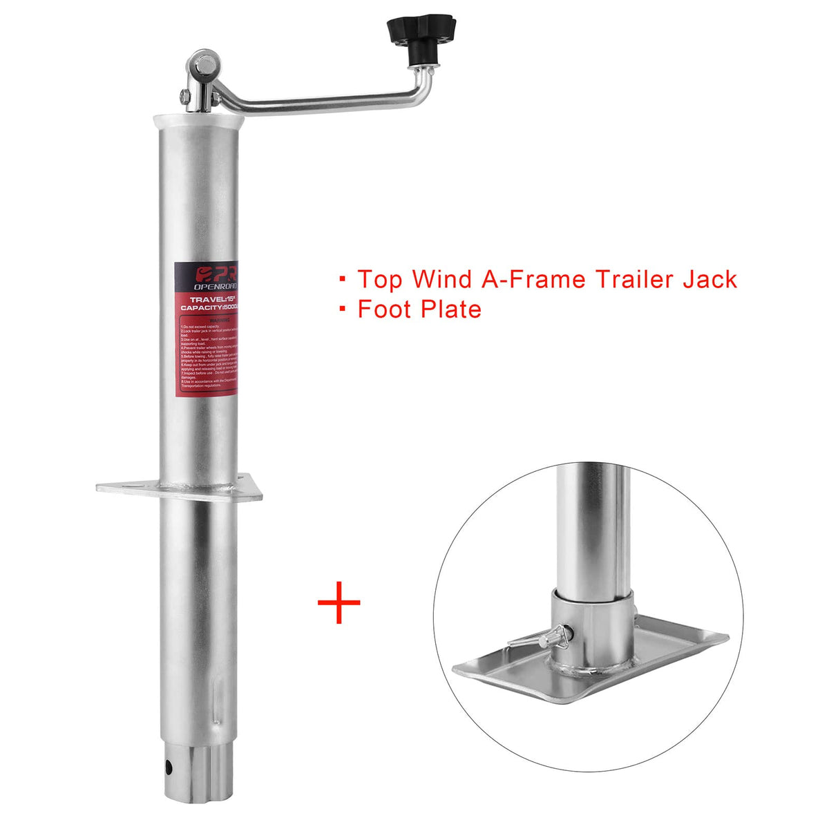 5000 lbs A-Frame Trailer Jack with Foot Plate C79703