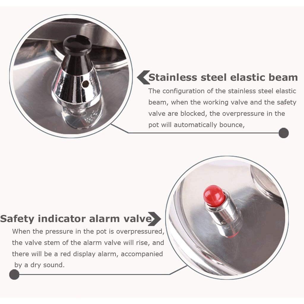 Aluminum Pressure Cooker, Non-Stick Pan, Soup Pot, Skillet, 2L 3L T4242