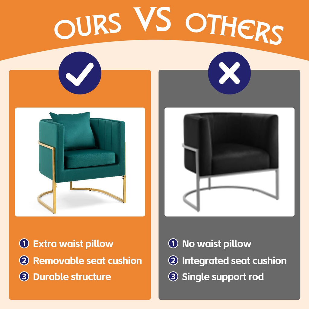Velvet Accent Chairs Set of 2 Green P8902
