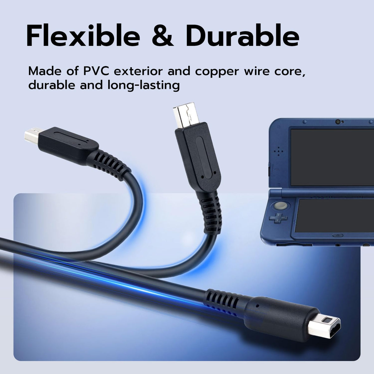 USB-C to 3DS Charger Cord Black H4936