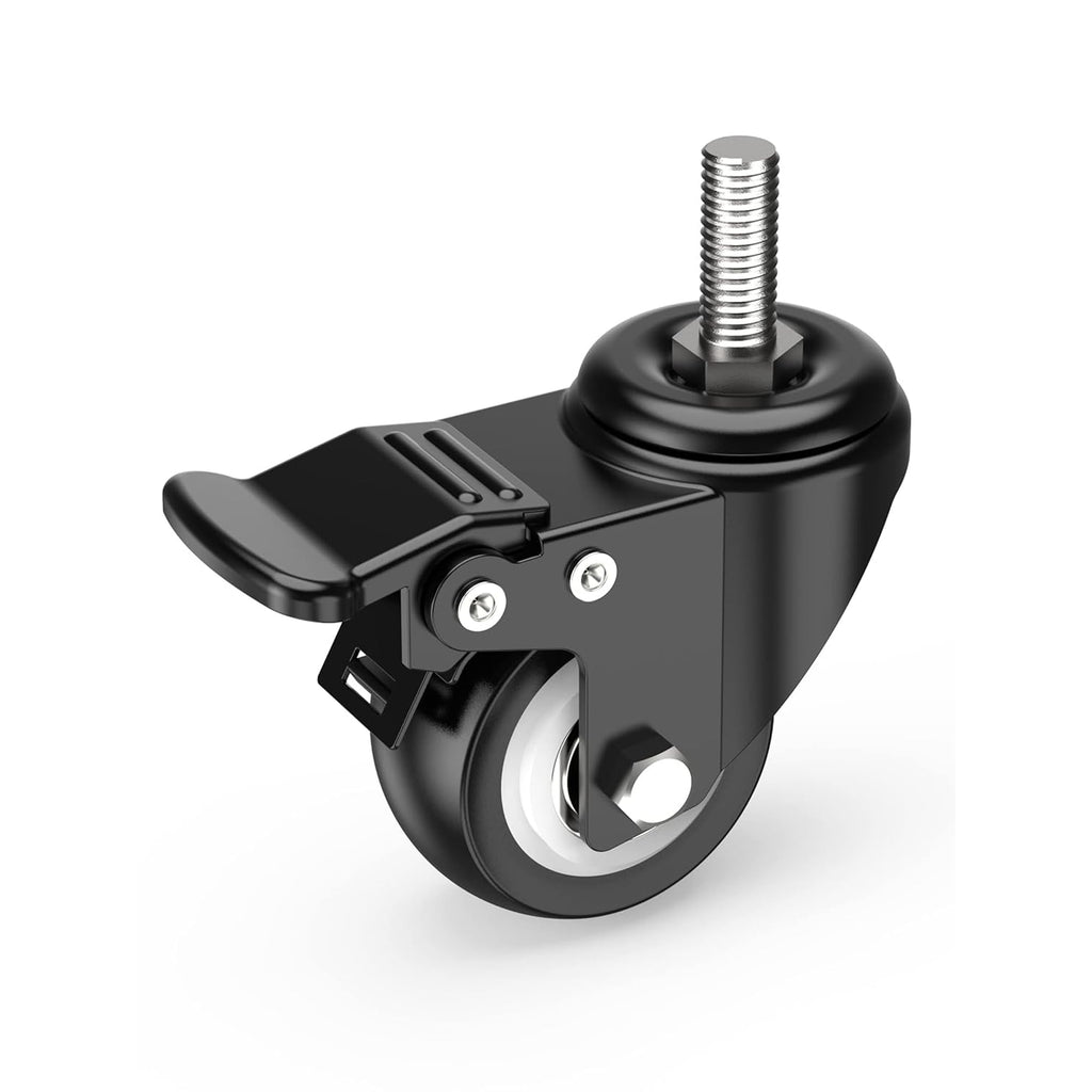 2 inch Total Locking Stem Caster Wheels Set of 4 Black E517571