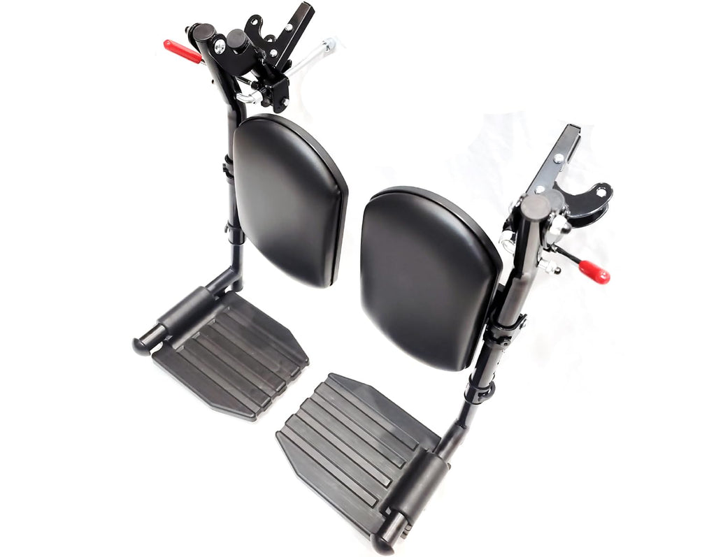 Wheelchair Elevating Leg Rest with Padded Leg Pads and Rotatable Adjustable Footrests D7576