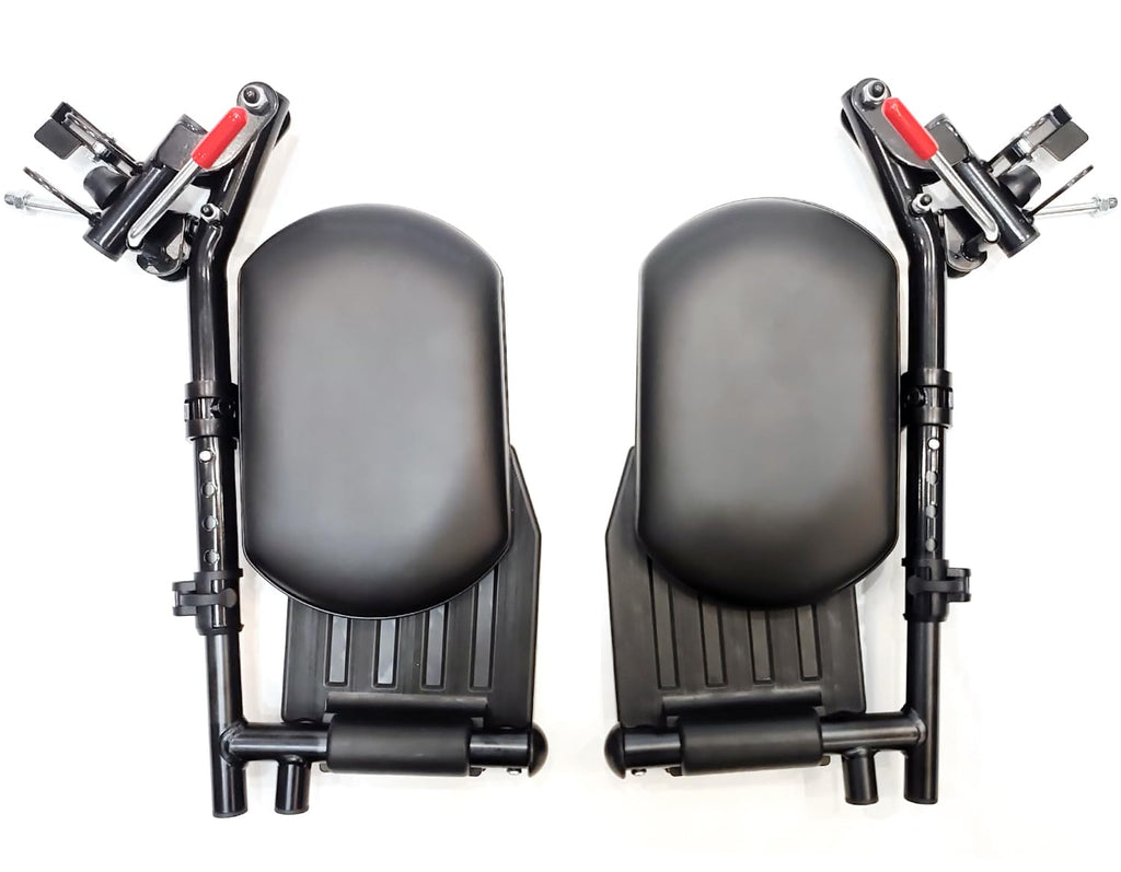 Wheelchair Elevating Leg Rest with Padded Leg Pads and Rotatable Adjustable Footrests D7576