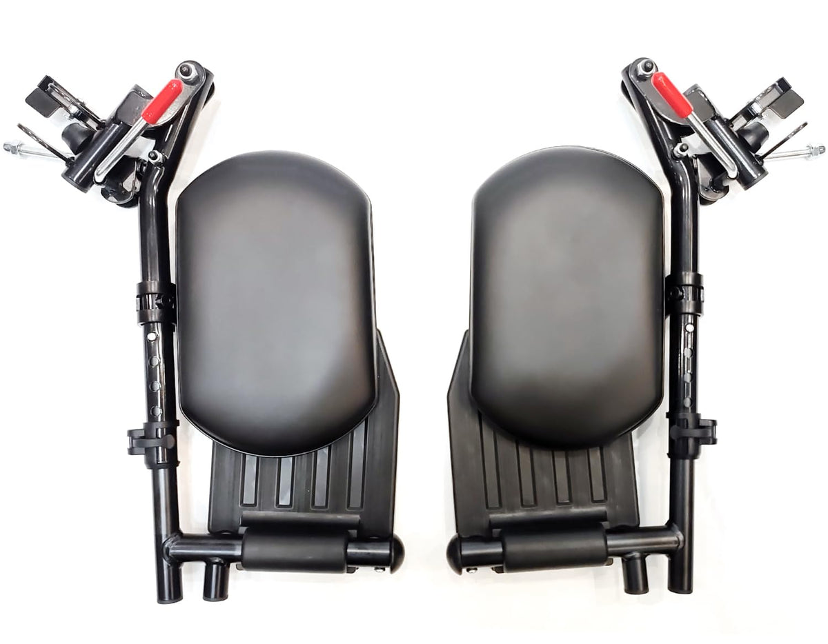 Wheelchair Elevating Leg Rest with Padded Leg Pads and Rotatable Adjustable Footrests D7576