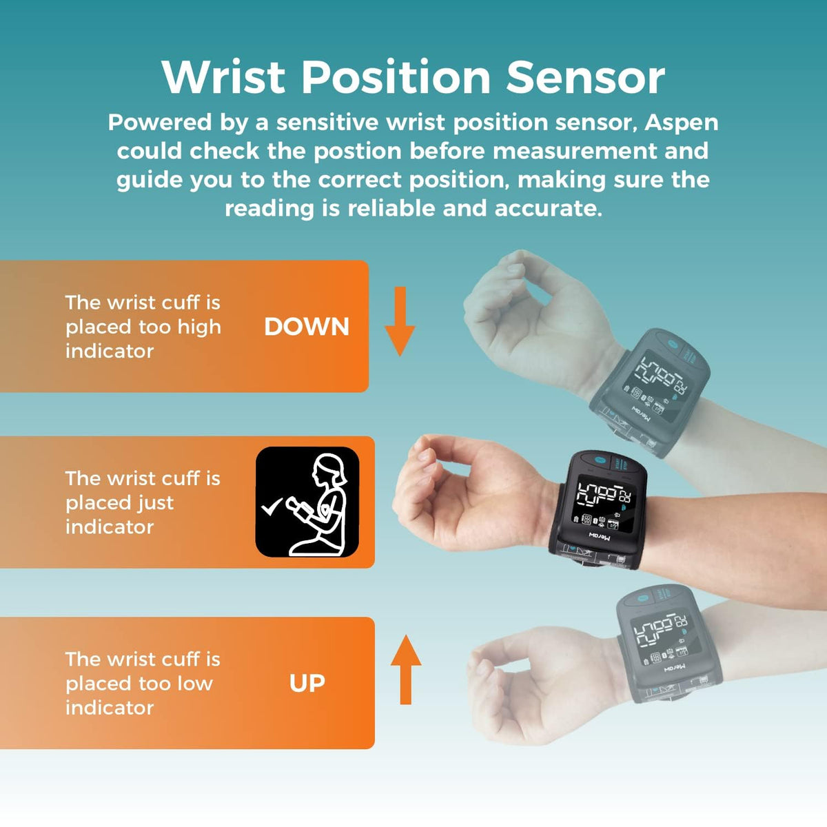 Blood Pressure Monitor Adult Cuff Wrist Automatic Bluetooth Black M425831
