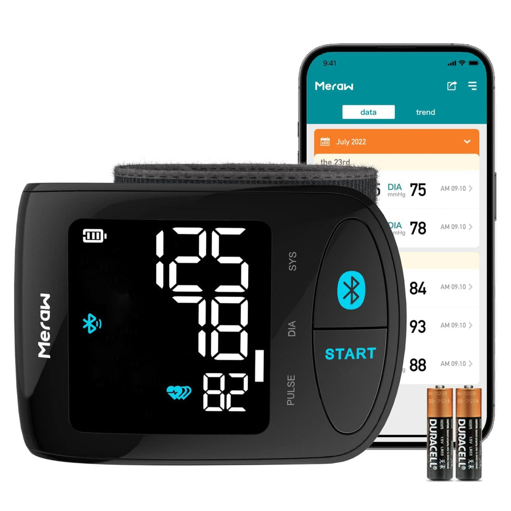 Blood Pressure Monitor Adult Cuff Wrist Automatic Bluetooth Black M425831
