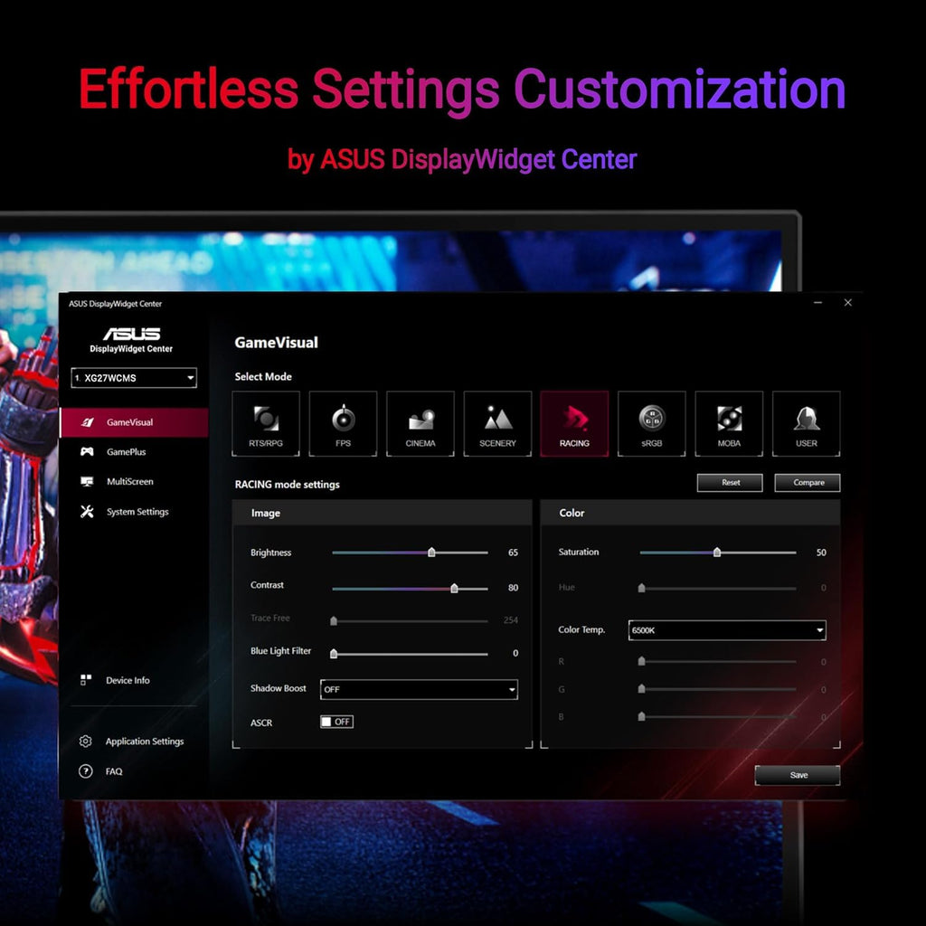 27" Curved 280Hz QHD Gaming Monitor Z776357