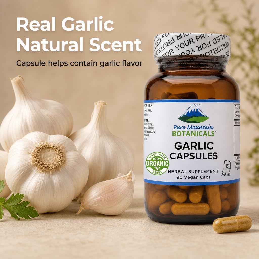 Garlic Capsules 500mg 90 Veggie Capsules K72187