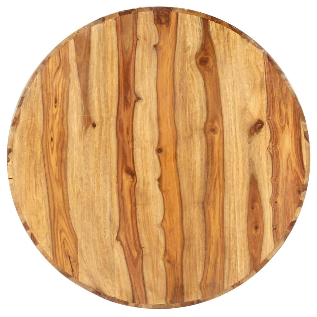 Round Coffee Table 25.6"x11.8" Solid Sheesham Wood B6618