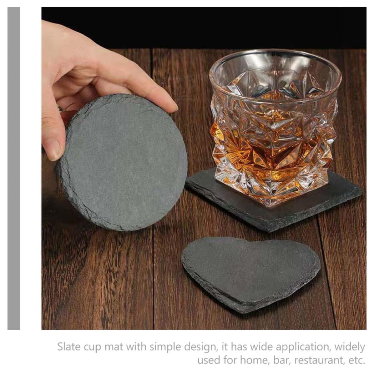 Natural Stone Cup Coaster Set with Non Slip Bottom K670809