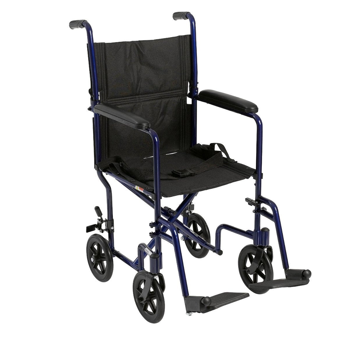 Blue Transport Wheelchair with Swing-Away Footrest V9919