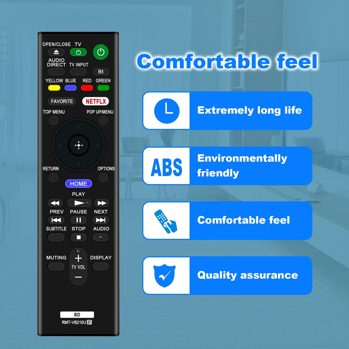 Replace Remote Control for Sony 4K Ultra HD Blu-ray Player U398