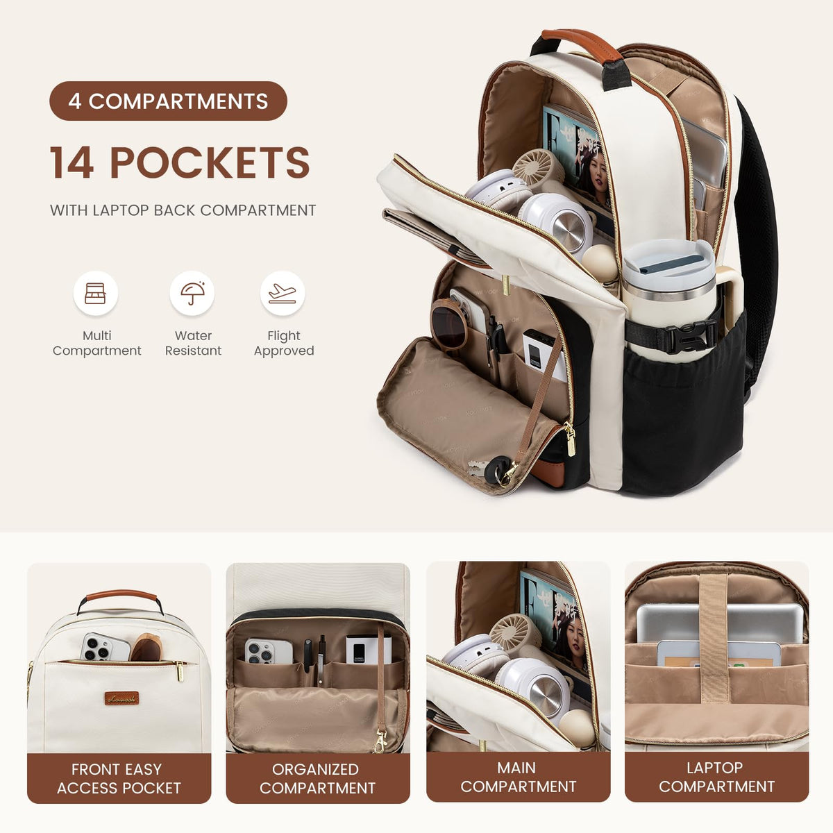 15.6 Inch Laptop Backpack with Pouch Pocket P2039