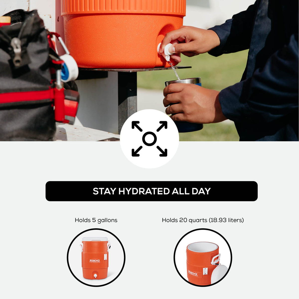 5 Gallon Insulated Portable Beverage Dispenser L2126
