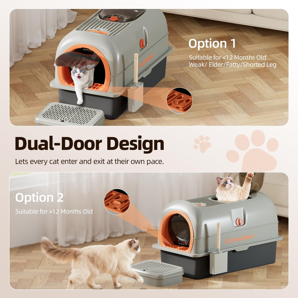 Stainless Steel Cat Litter Box with Lid X738