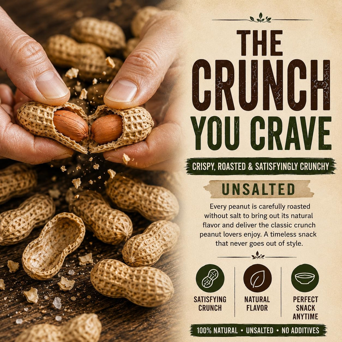 4 LB Unsalted Roasted Peanuts In Shell H734