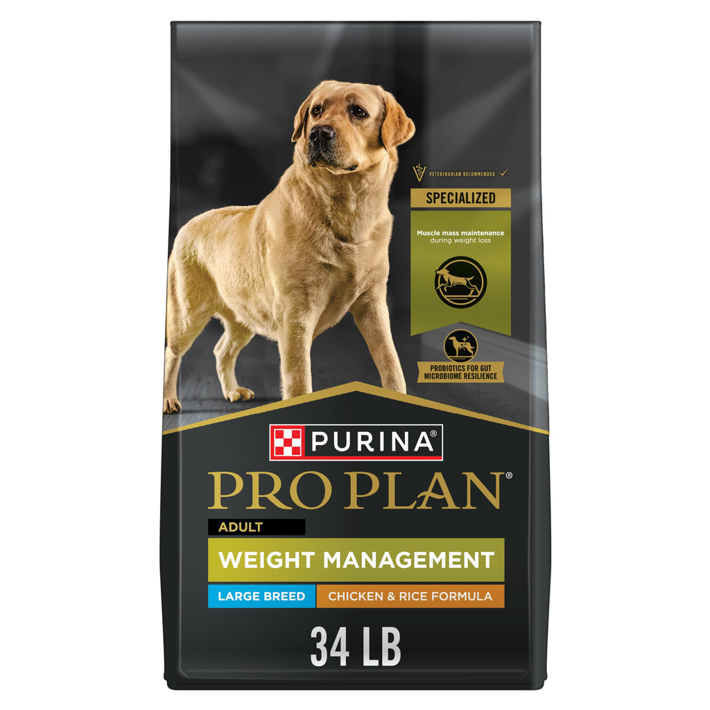 Weight Management Large Breed Dog Food Chicken 34 lb Bag E39468