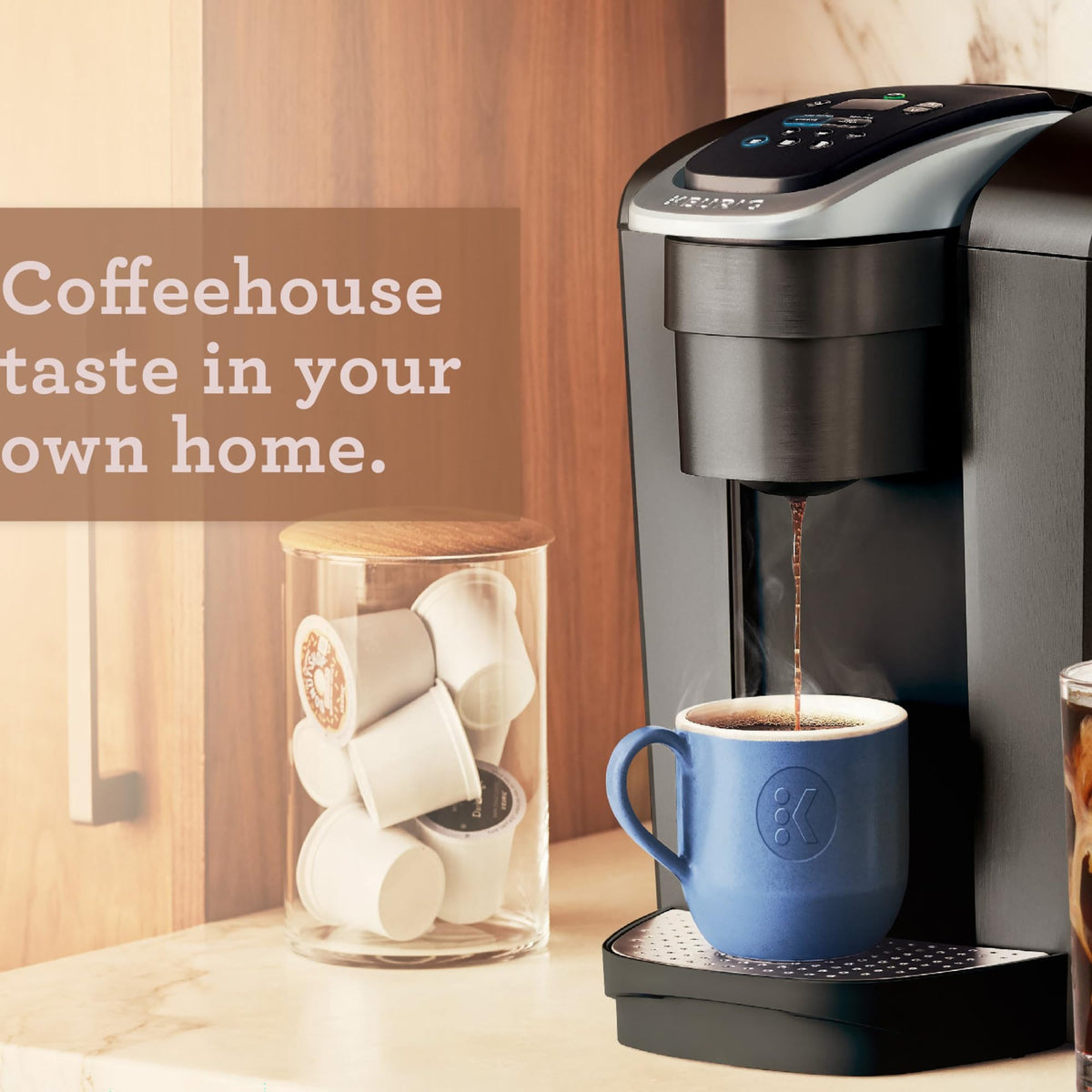 Single Serve K-Cup Pod Coffee Maker, 8 to 12oz Brew Size, Programmable D57915