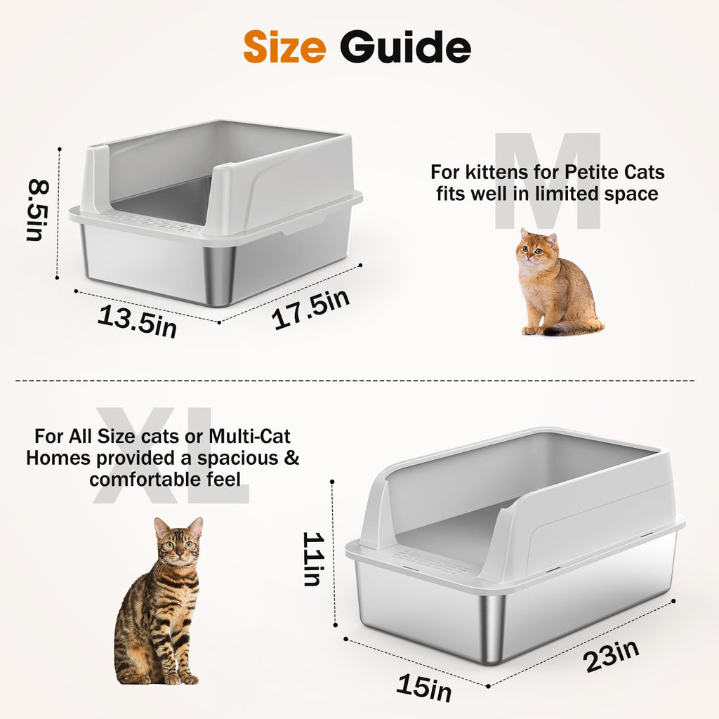 Stainless Steel Litter Box with Lid V547693